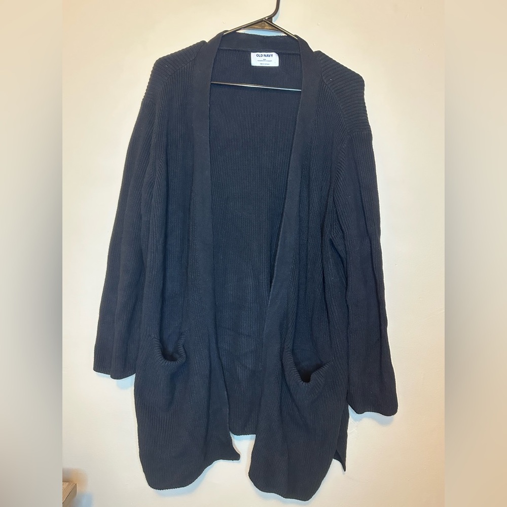 Old Navy Women's Charcoal Open-Front Cardigan